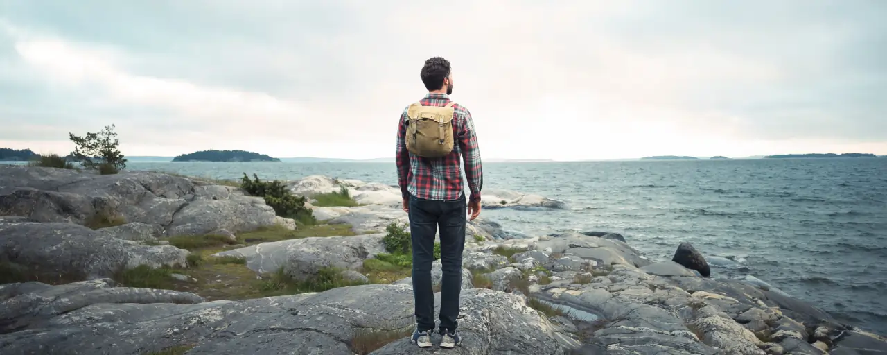 A person hiking